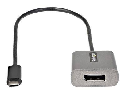 Ein USB-C-auf-HDMI-Adapter mit kurzem Kabel zum Verbinden von Geräten mit USB-C-Anschlüssen mit HDMI-Displays oder -Monitoren.