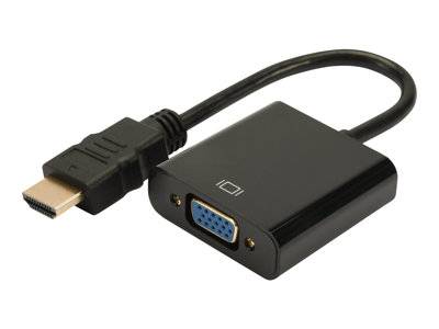 DIGITUS HDMI-Konverter HDMI-A -> VGA(D-Sub) schwarz Multimedia-Technik HDMI-Adapter