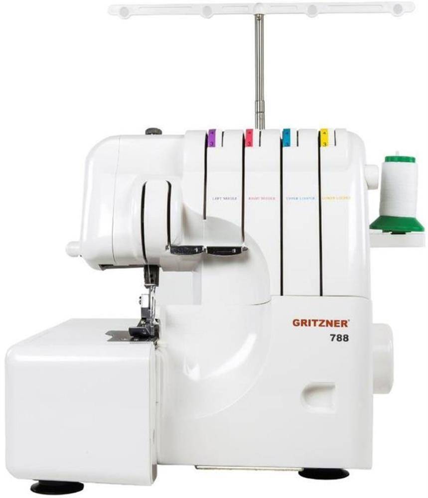 GRITZNER 788 Overlock LED Version mit 5 Sonderfüße und Abfallbehälter E-Book "Meine Overlock"