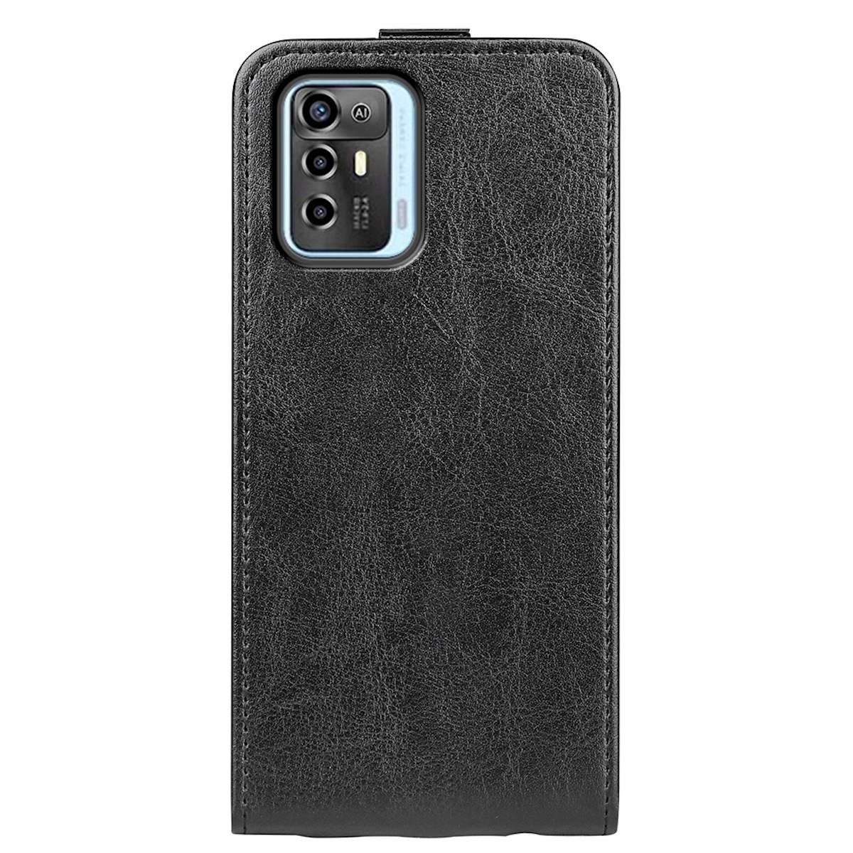 Für ZTE Blade A72 5G Fliptasche Premium Schwarz Hülle Case Cover Schutz Zubehör Etui Neu