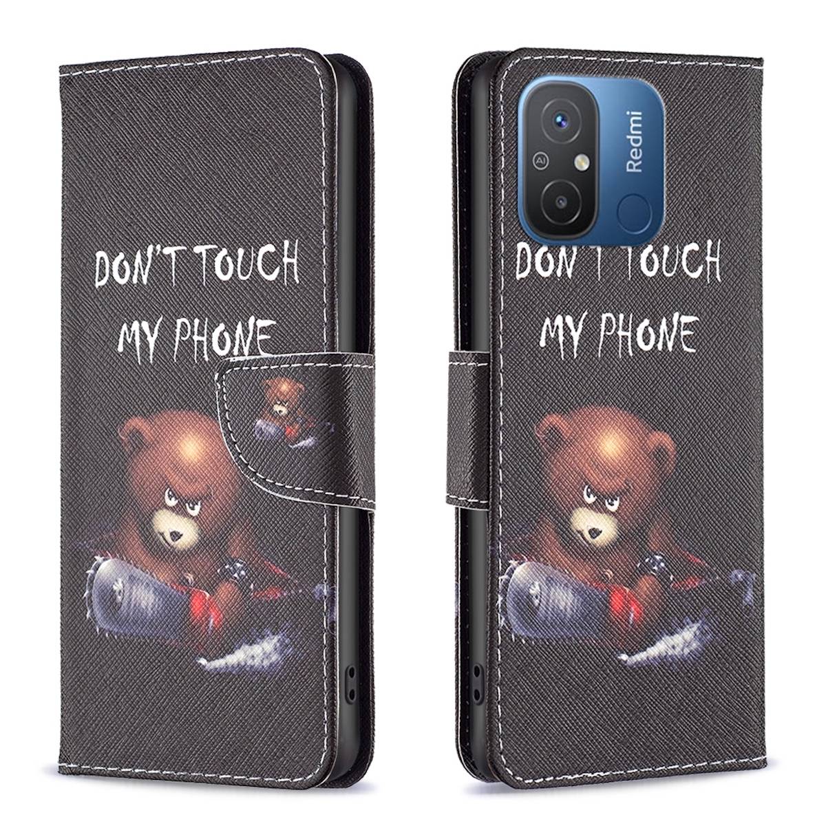 Für Xiaomi Redmi 12C Kunstleder Handy Tasche Book Motiv 1 Schutz Hülle