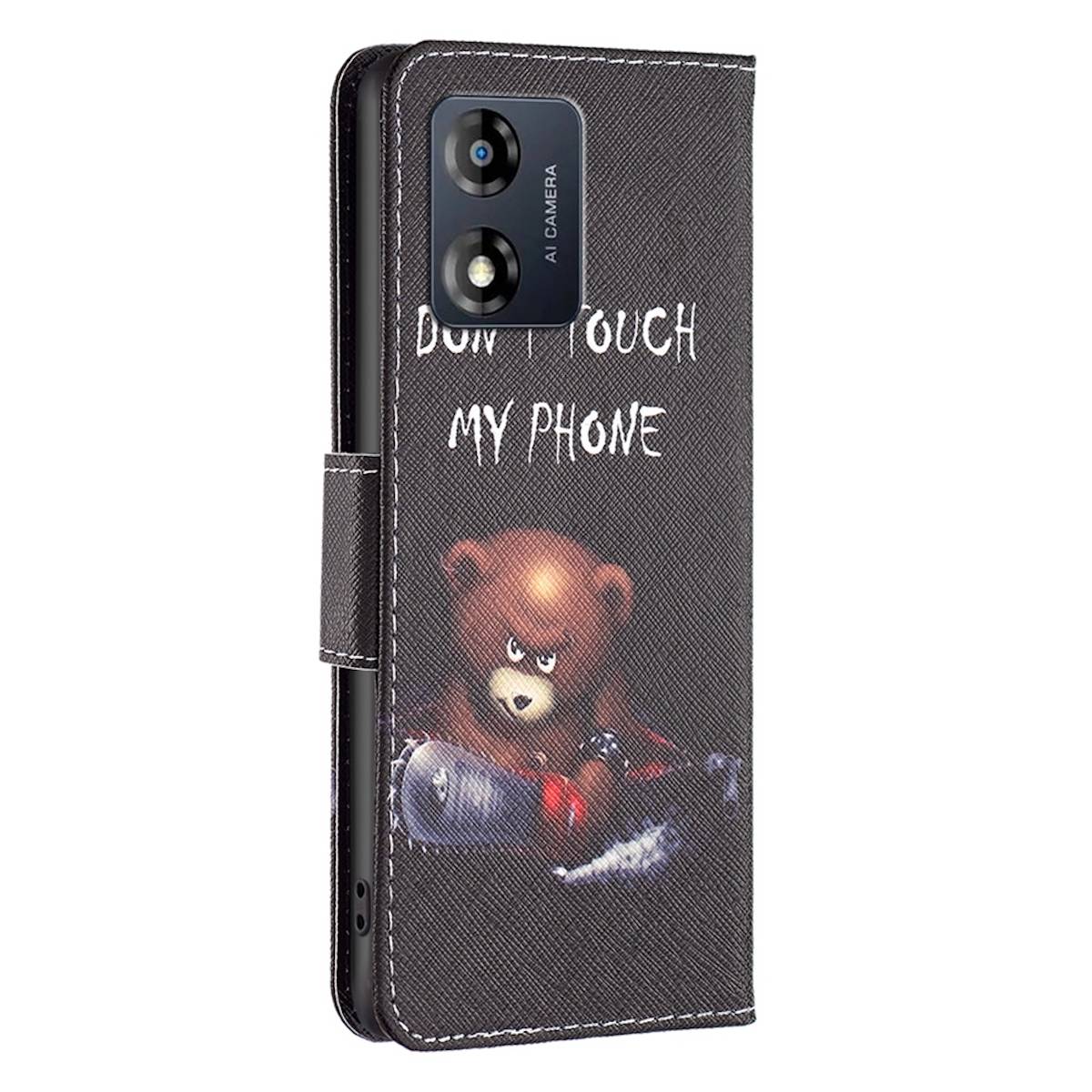 Für Motorola Moto E13 4G Kunstleder Handy Tasche Book Motiv 1 Schutz Hülle Case Cover Etui Neu