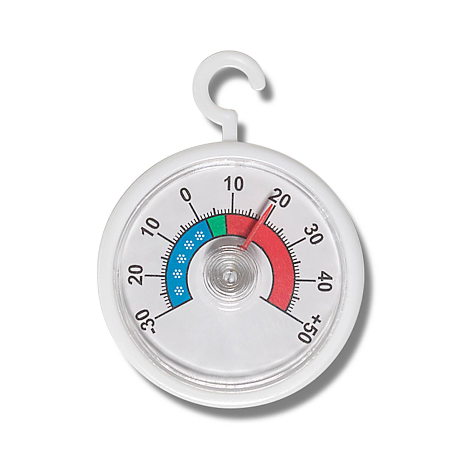 Möller-Therm Kühlschrankthermometer, Durchmesser: 53 mm, Weiß, Kunststoff