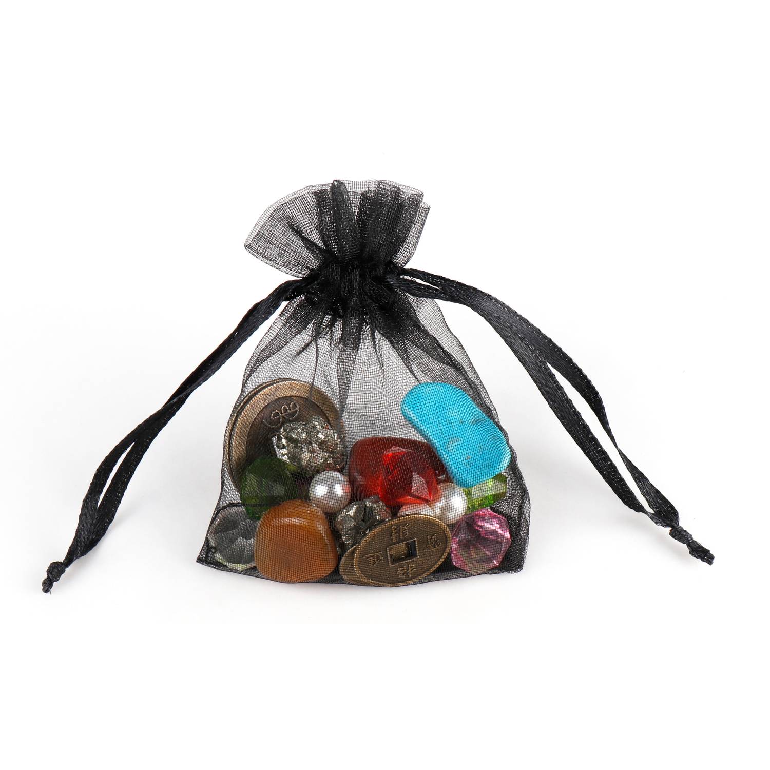 EDUPLAY 130310 Piratenschatz im Organzabeutel (Mitgebsel), mehrfarbig (1 Set im Beutel)