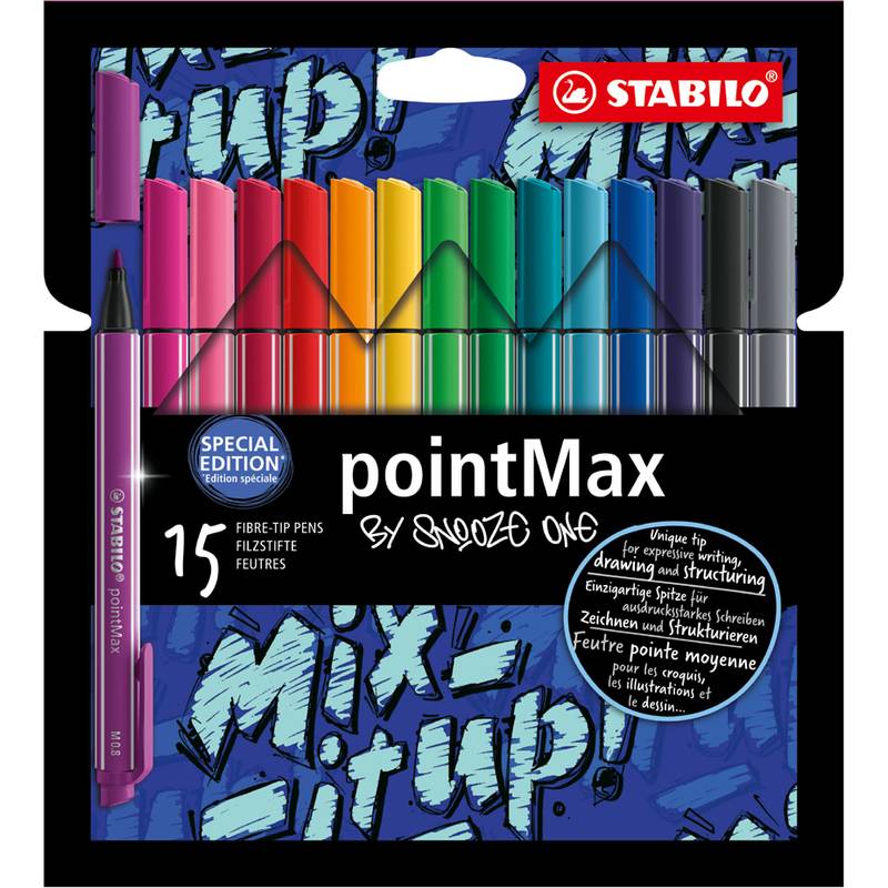 STABILO Fasermaler pointMax by Snooze One, 15er Kartonetui