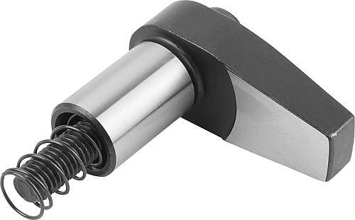 SPANNHAKEN MIT GESCHLIFFENEM SCHAFT, FORM:B, M08x50, R=25, D