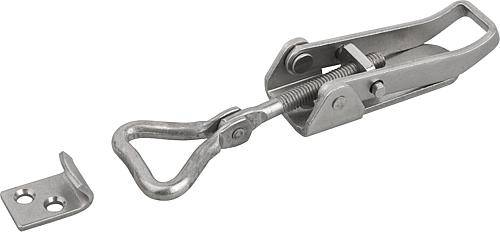 Spannverschluss mit Spannhaken, Form A, Stahl