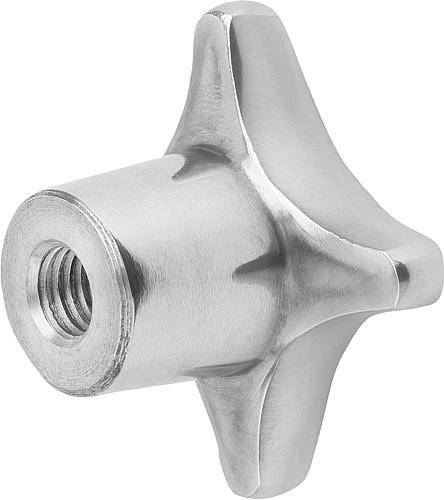 Kreuzgriff 63, M12, Form E, Aluminium poliert