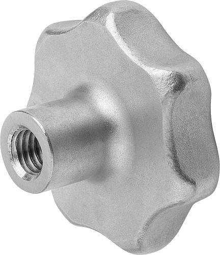 STERNGRIFF, FORM:E DIN6336 D=M06, D1=32, H=21, EDELSTAHL GES