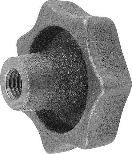 STERNGRIFF D=M12, D1=63 H=40, FORM:D, GRAUGUSS