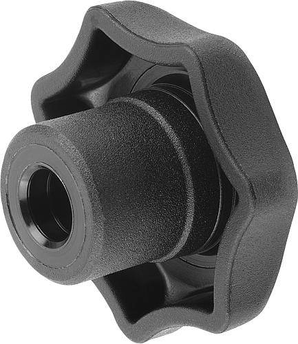 Sterngriff 50, M10, Form G, ohne Buchse, Deckel verkehrsrot