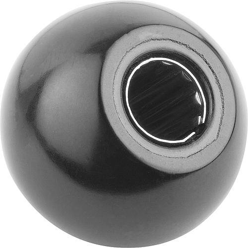 KUGELKNOPF GLATTE AUSFÜHRUNG DIN319 ERWEITERT, D1=32, D=10,