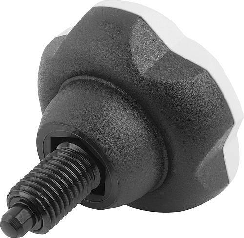 ARRETIERBOLZEN MIT FÜNFSTERNGRIFF GR.3 D2=63, M16X1,5, L=74,