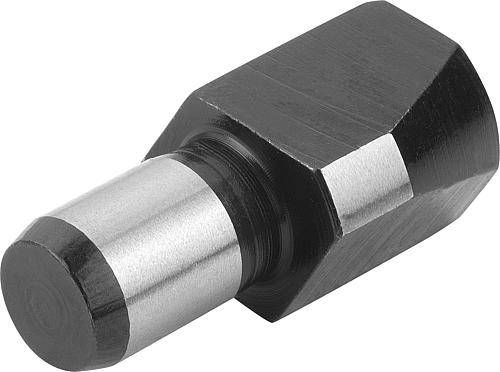 Aufnahmebolzen D1=8 mm, L1=10 mm, Form C abgeflacht, DIN 632