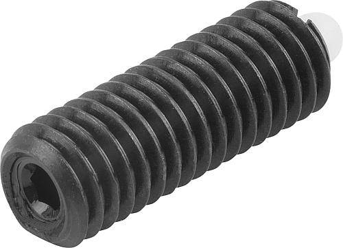 FEDERNDES DRUCKSTÜCK STANDARD FEDERKRAFT D=M06 L=20, STAHL,