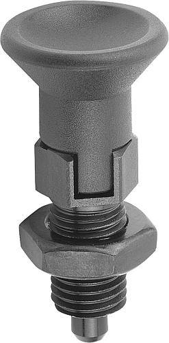 Arretierbolzen M12x1,5 Gr.2, Form D mit Rastnut mit Kontermu