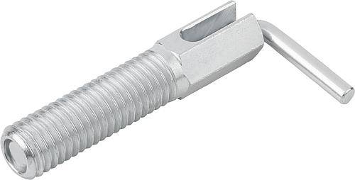 ARRETIERBOLZEN MIT RASTNUT GR.2 D1=M10 STAHL, BLAU PASSIVIER