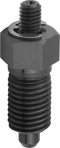 Arretierbolzen Ø 12, M20x1,5 Form E m. Gew.zapfen o. Konter