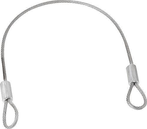 HALTESEIL FORM:C MIT ÖSE L=150, EDELSTAHL, KOMP:ALUMINIUM