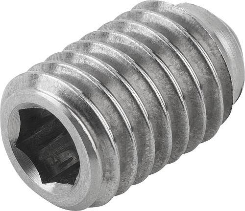 KUGELDRUCKSCHRAUBE OHNE KOPF, FORM:E KUGEL AUS KERAMIK, M06,