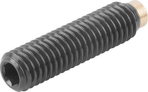 DRUCKSCHRAUBE M08X20, SW=4, STAHL 10.9 BRÜNIERT, KOMP:MESSIN