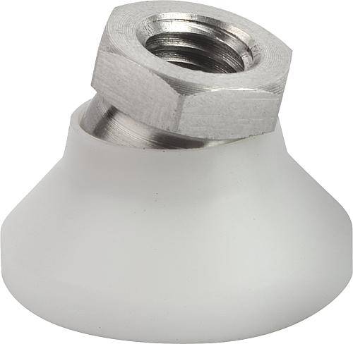 Gelenkteller 50 mm, M16, Form C Druckteller POM, Kugelelemen