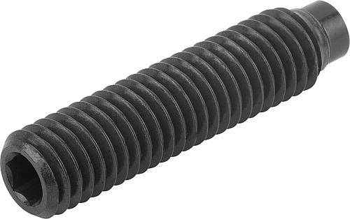 DRUCKSCHRAUBE OHNE KOPF M08X18,8, STAHL 10.9 BRÜNIERT, KOMP: