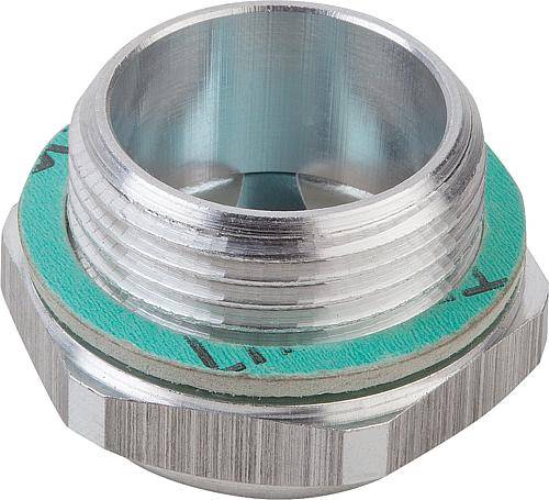 ÖLSCHAUGLAS MIT REFLEKTOR, D1=M18X1,5, D=24,5, ALUMINIUM