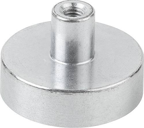 MAGNET FLACHGREIFER M04X8, D=25 ±0,15, H1=15, FORM:B, HARTFE
