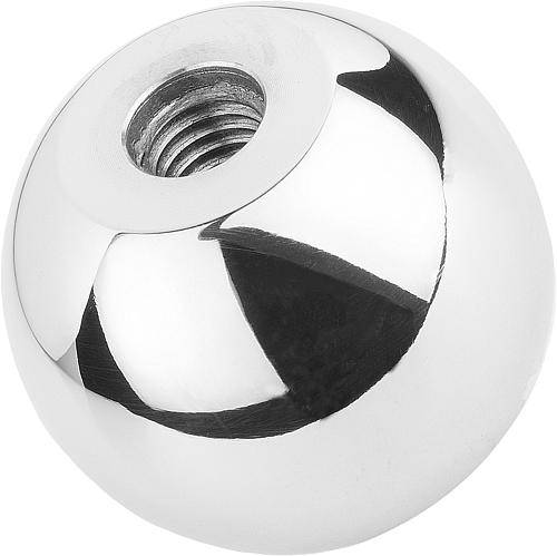 Kugelknopf Ø 50 mm, M12, Form C, Edelstahl, DIN 319