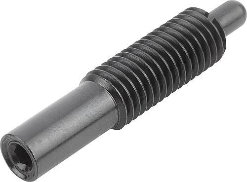 Federnde Druckstücke M10, 60mm mit Innensechskan