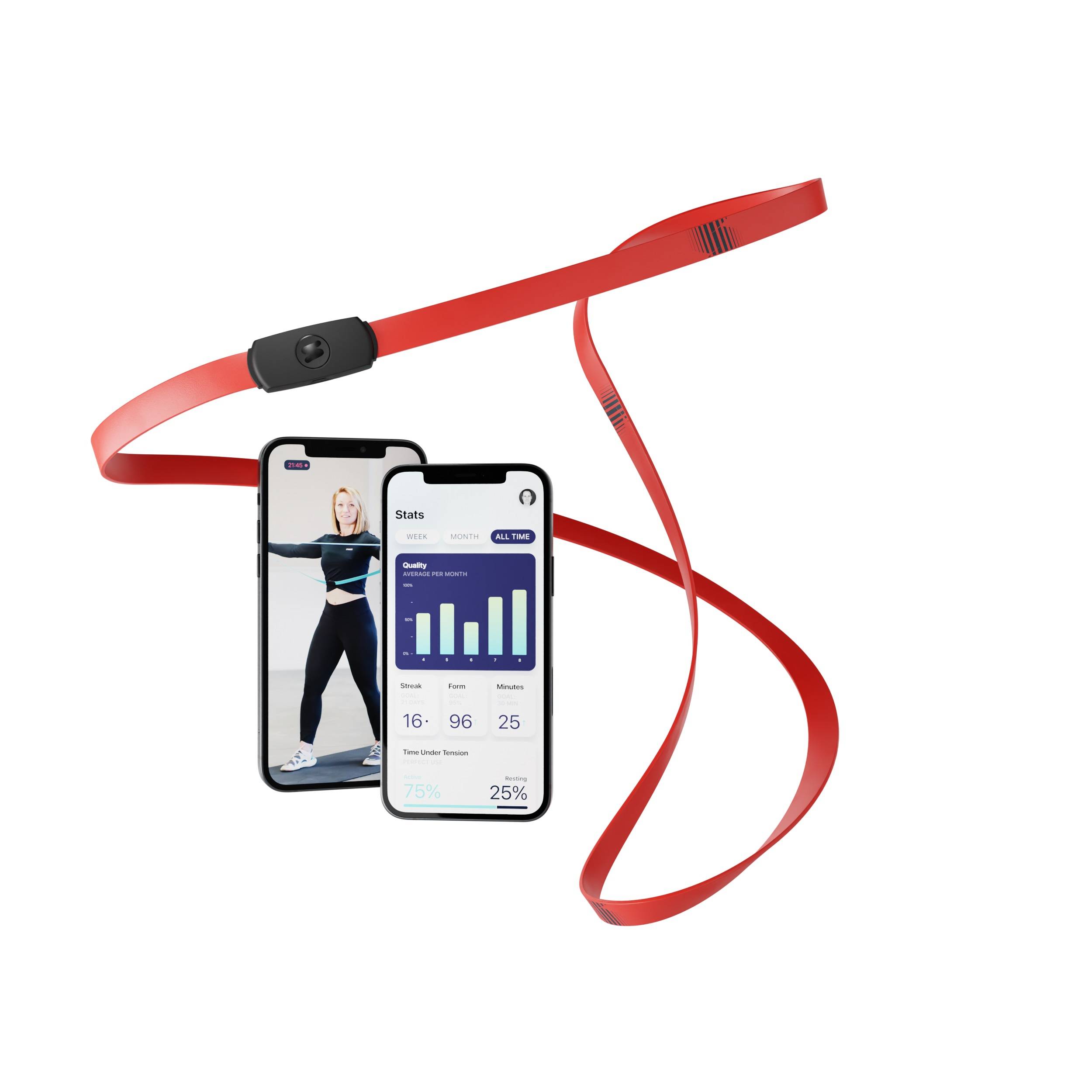 STRAFFR Strong Smartes Widerstandsband Fitness mit App