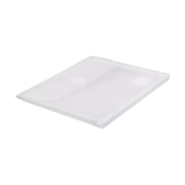 Sichttasche A6 quer PP Klettverschluss mit Falte 20mm farblos matt