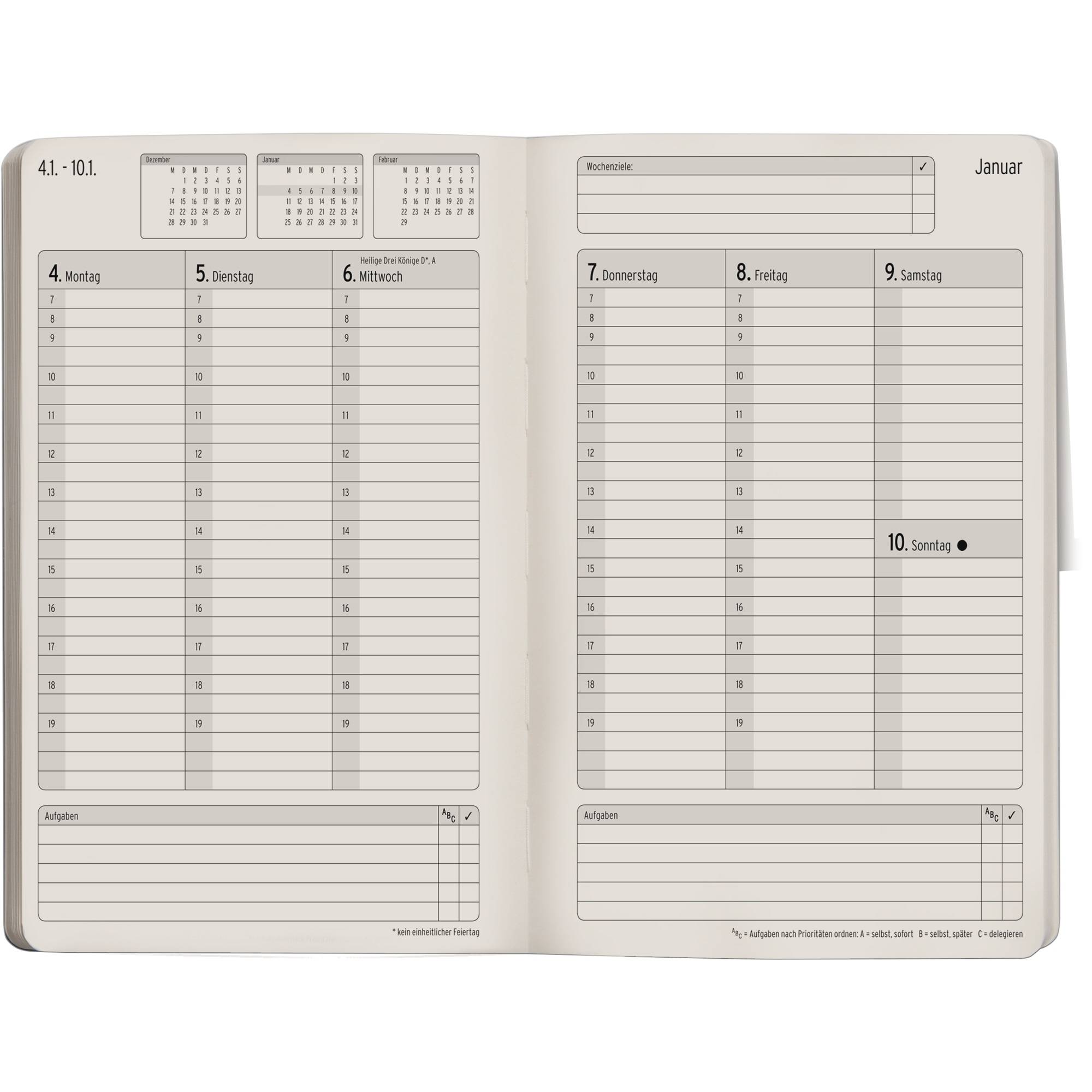 Chronoplan Buchkalender Wochenplan 50804 Business Edition A5 sw