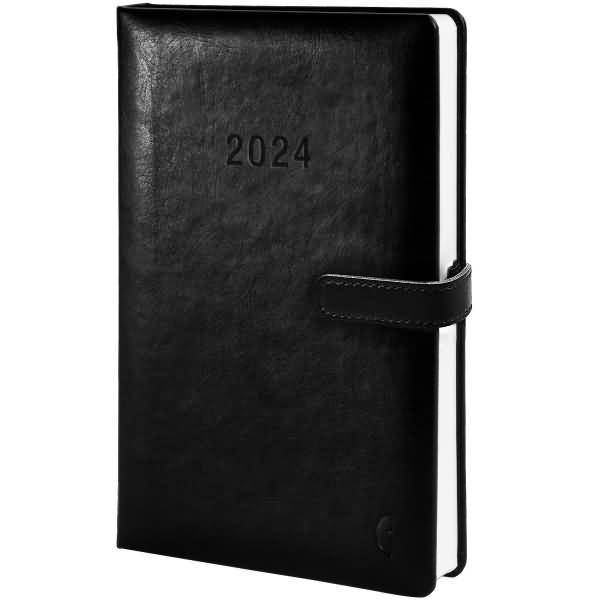 Buchkalender Timer Classic A5 schwarz 2024