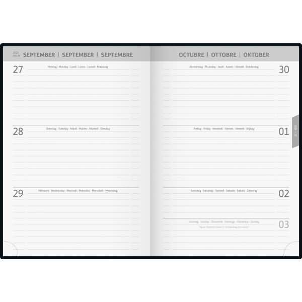 Schülerkalender 2023/2024 A5 Balacron 1 Woche/2 Seiten Mystery schwarz