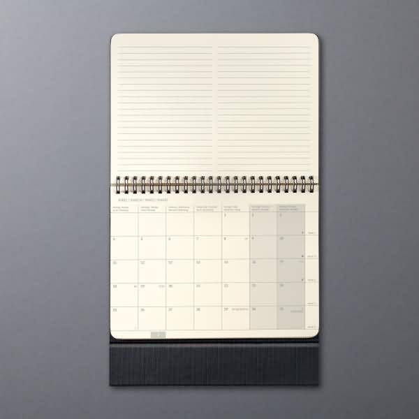 Tischkalender Conceptum 2024 A5 quer 1 Monat/2 Seiten Hardcover black