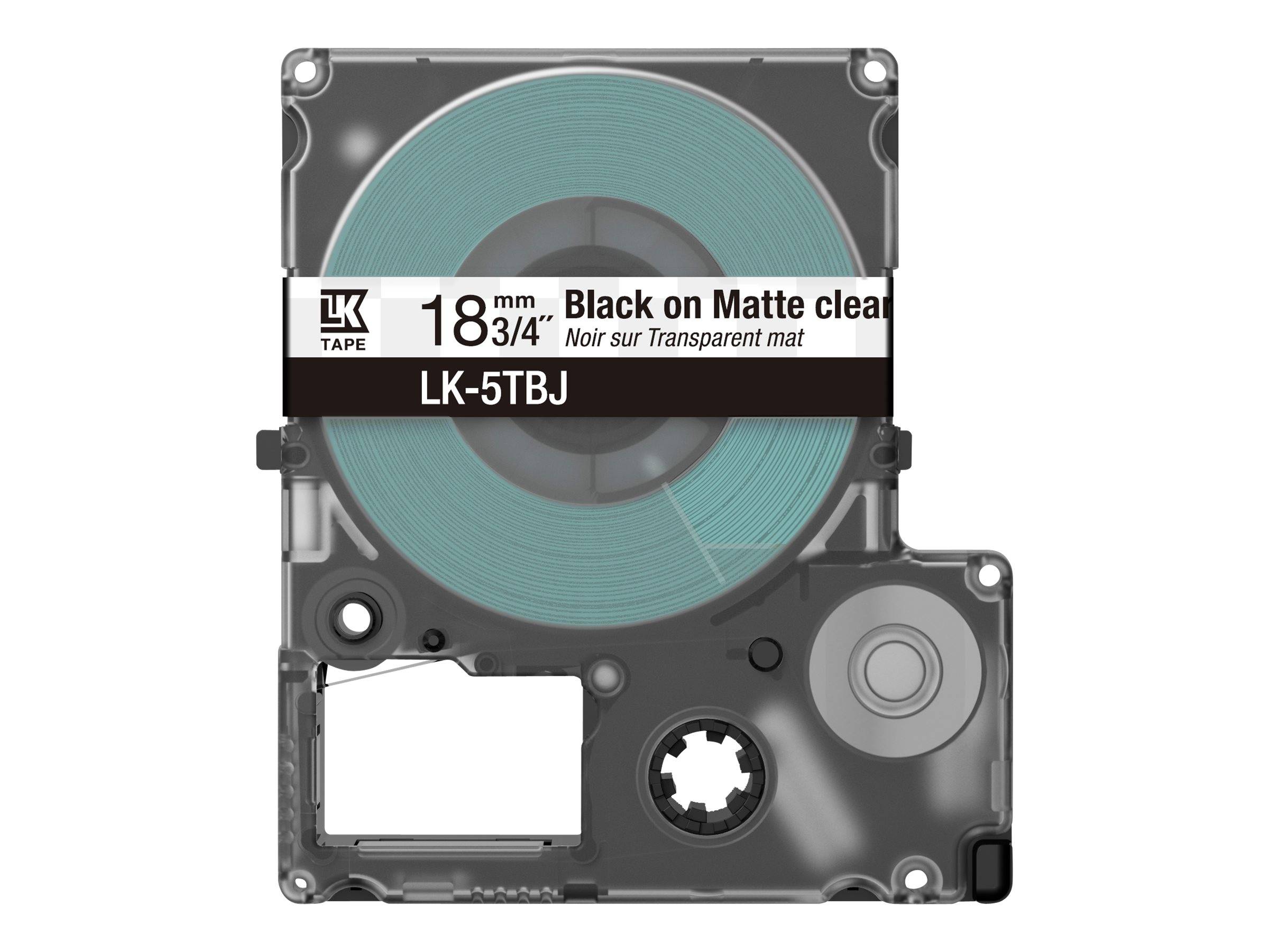 Epson LabelWorks LK-5TBJ - Schwarz auf Matt-Transparent - Rolle (1,8 cm x 8 m)
