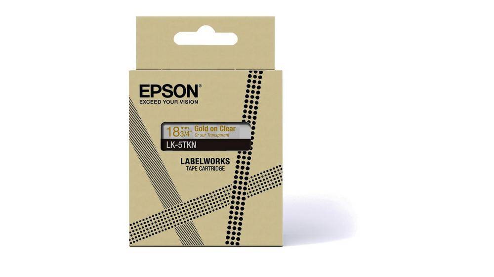 Epson LabelWorks LK-5TKN - Metallic - gold auf durchsichtig - Rolle (1,8 cm x 9 m)