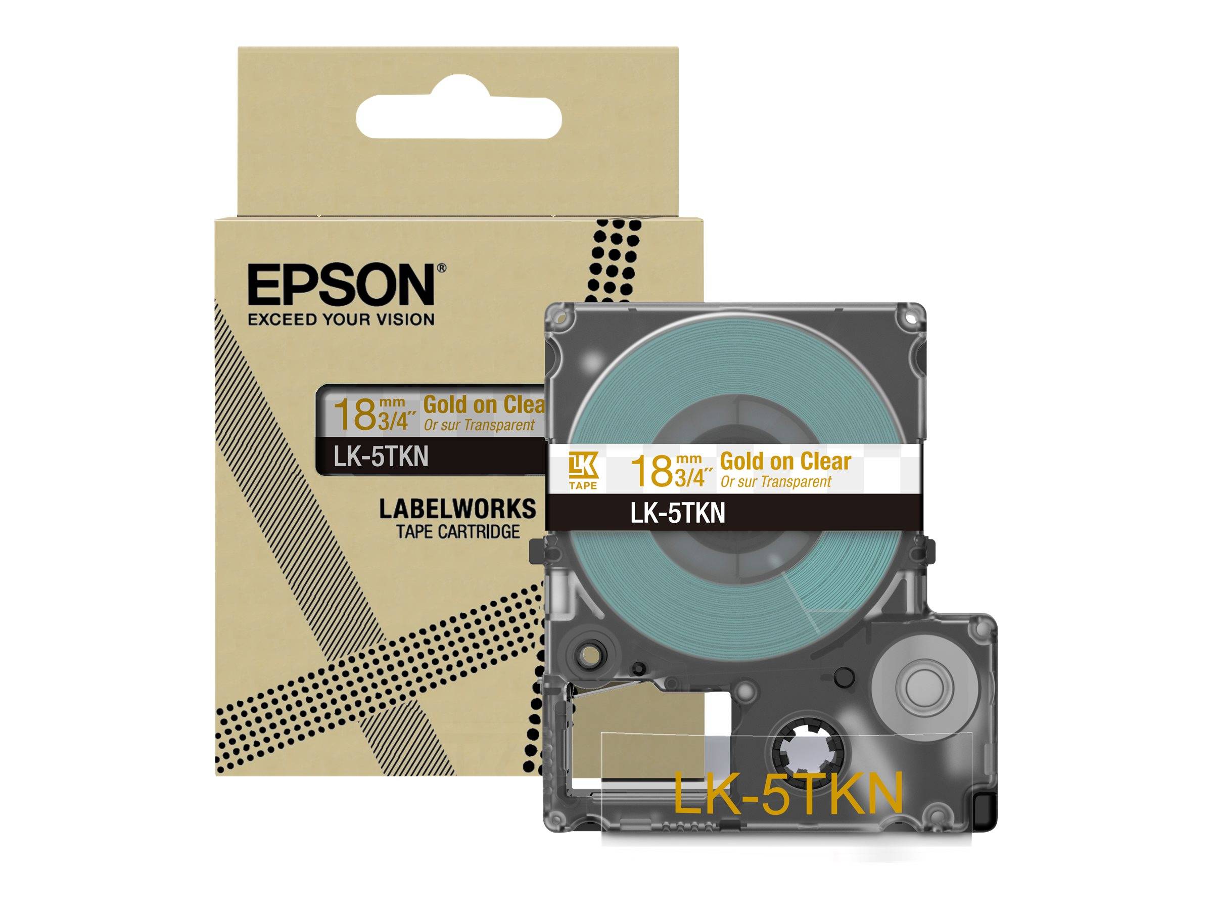 Epson LabelWorks LK-5TKN - Metallic - gold auf durchsichtig - Rolle (1,8 cm x 9 m)