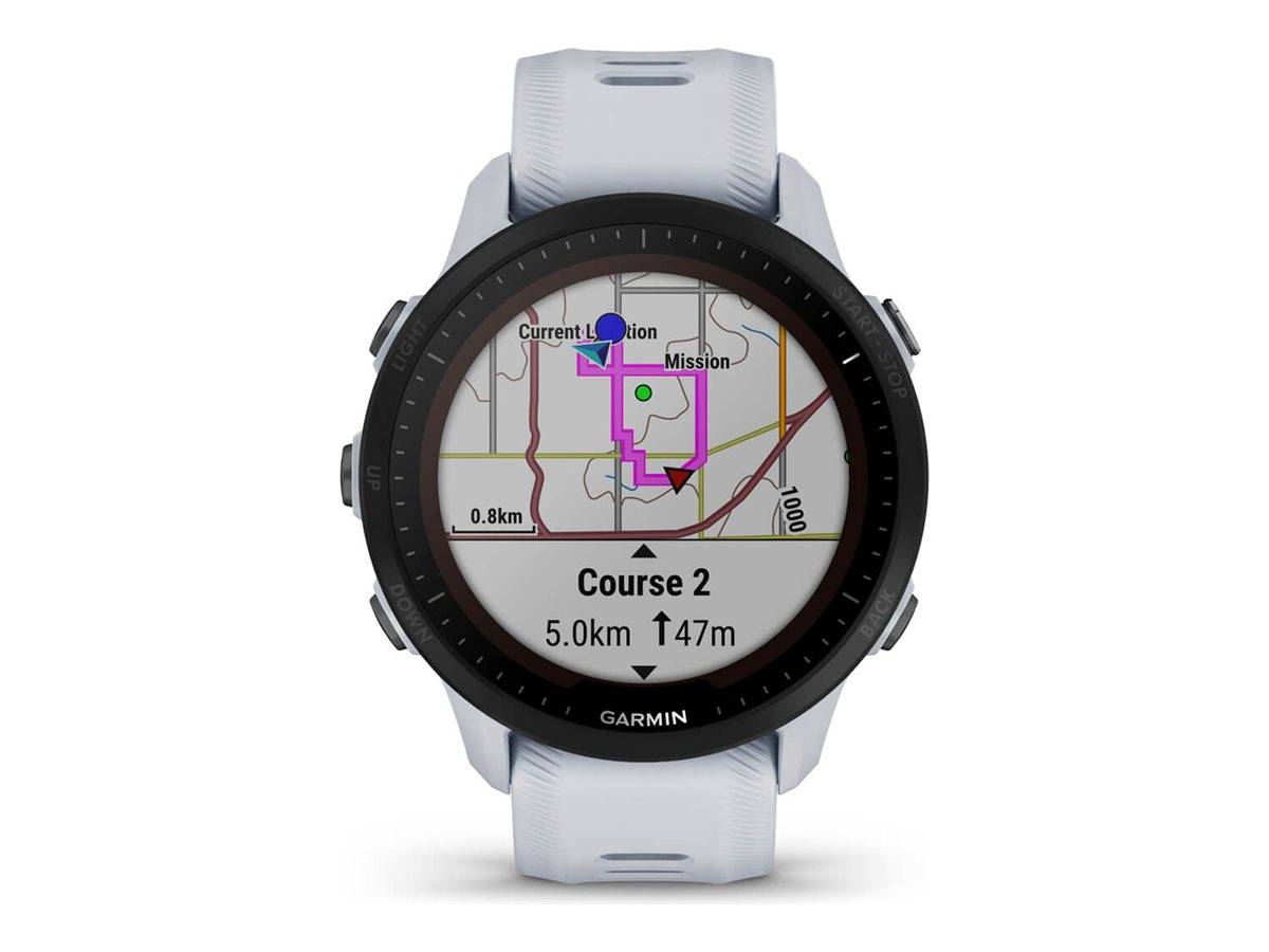 Garmin Forerunner 955 Solar - Sportuhr mit Riemen - Silikon - Handgelenkgröße: 130-220 mm - Anzeige 3.3 cm (1.3"")