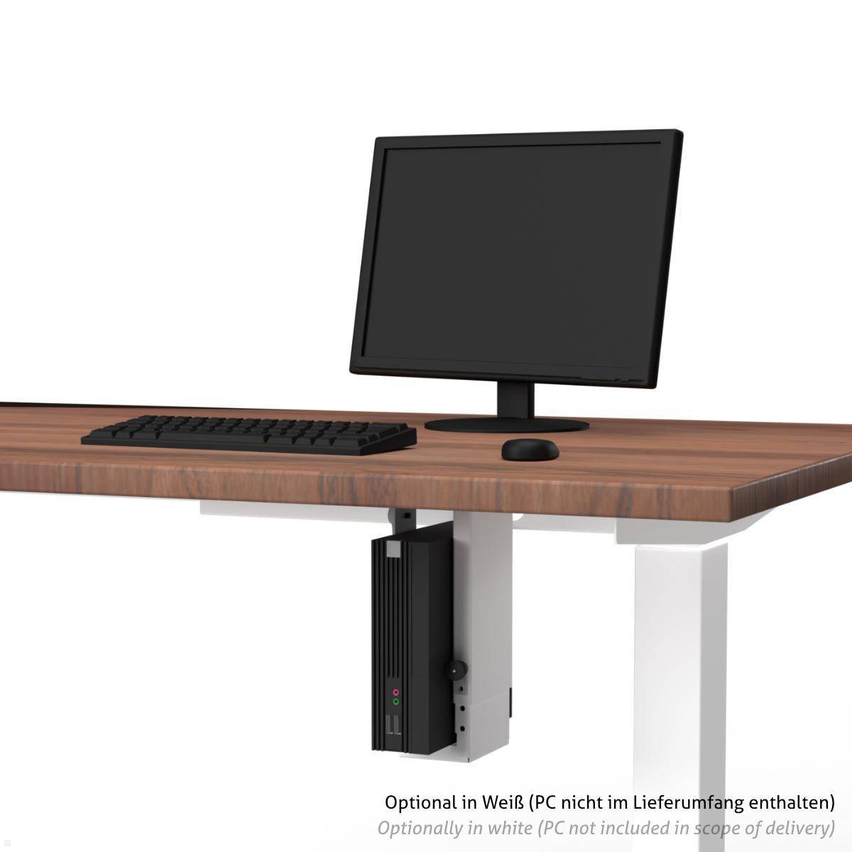 TecLines TPH002S Thin Client PC Halterung Untertisch 30-110 mm, silber