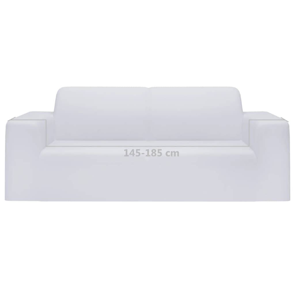 vidaXL Stretch Sofahusse 2-Sitzer Weiß Polyester-Jersey
