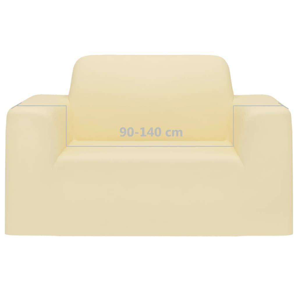 vidaXL Stretch-Sofahusse Creme Polyester-Jersey