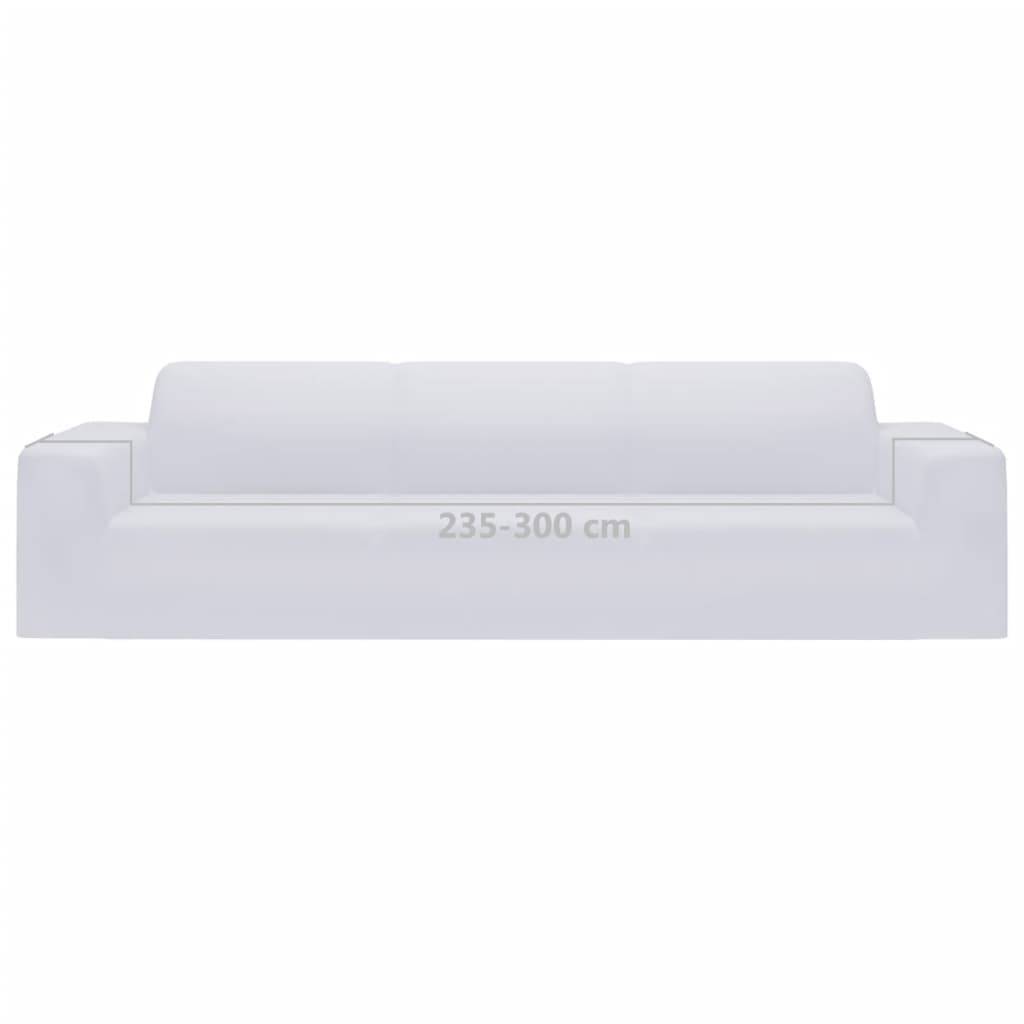 vidaXL Stretch Sofahusse 4-Sitzer Weiß Polyester-Jersey