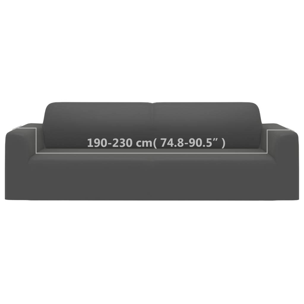 vidaXL Stretch Sofahusse 3-Sitzer Anthrazit Polyester-Jersey