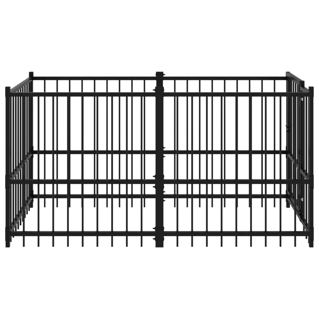 vidaXL Hundezwinger Schwarz 193,5x97x100 cm Stahl