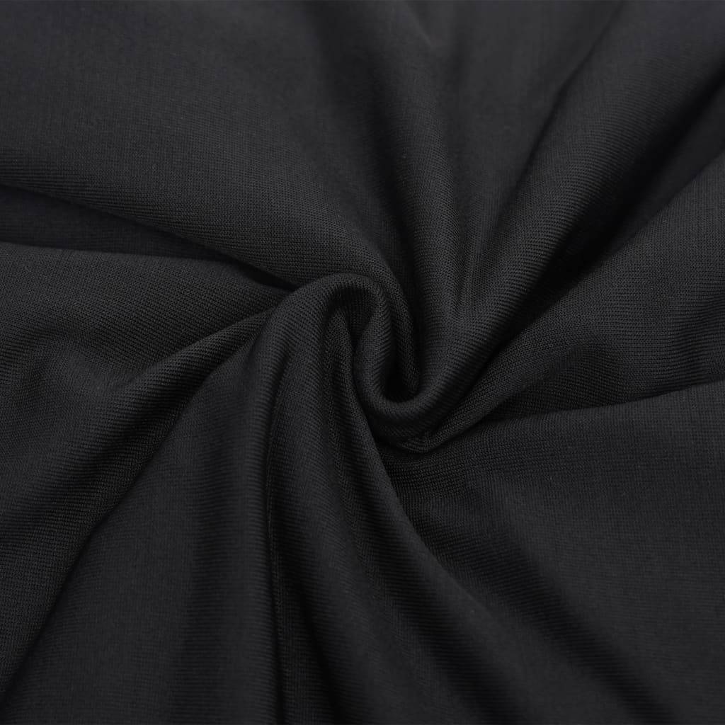 vidaXL Stretch Sofahusse 4-Sitzer Schwarz Polyester-Jersey