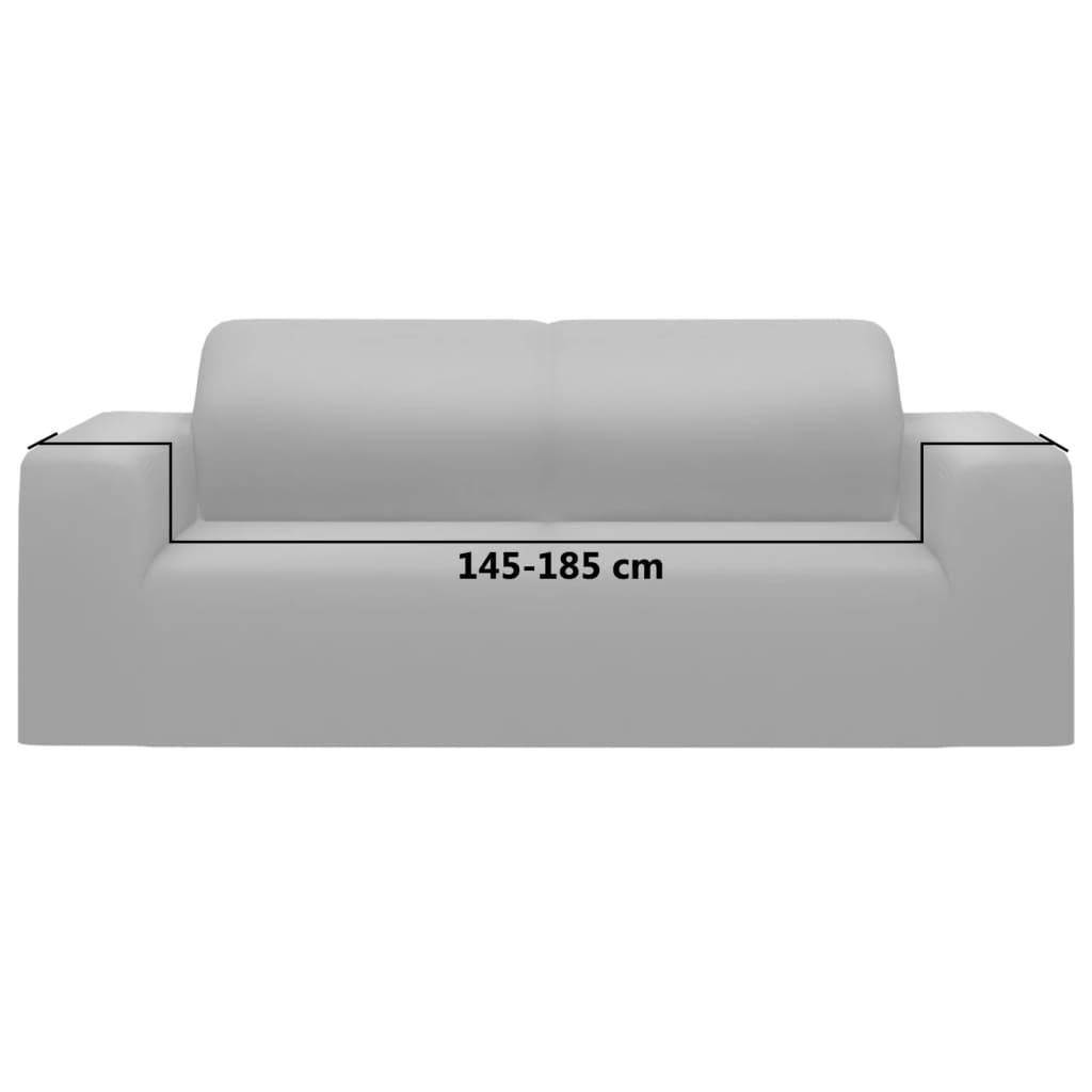 vidaXL Stretch Sofahusse 2-Sitzer Grau Polyester-Jersey