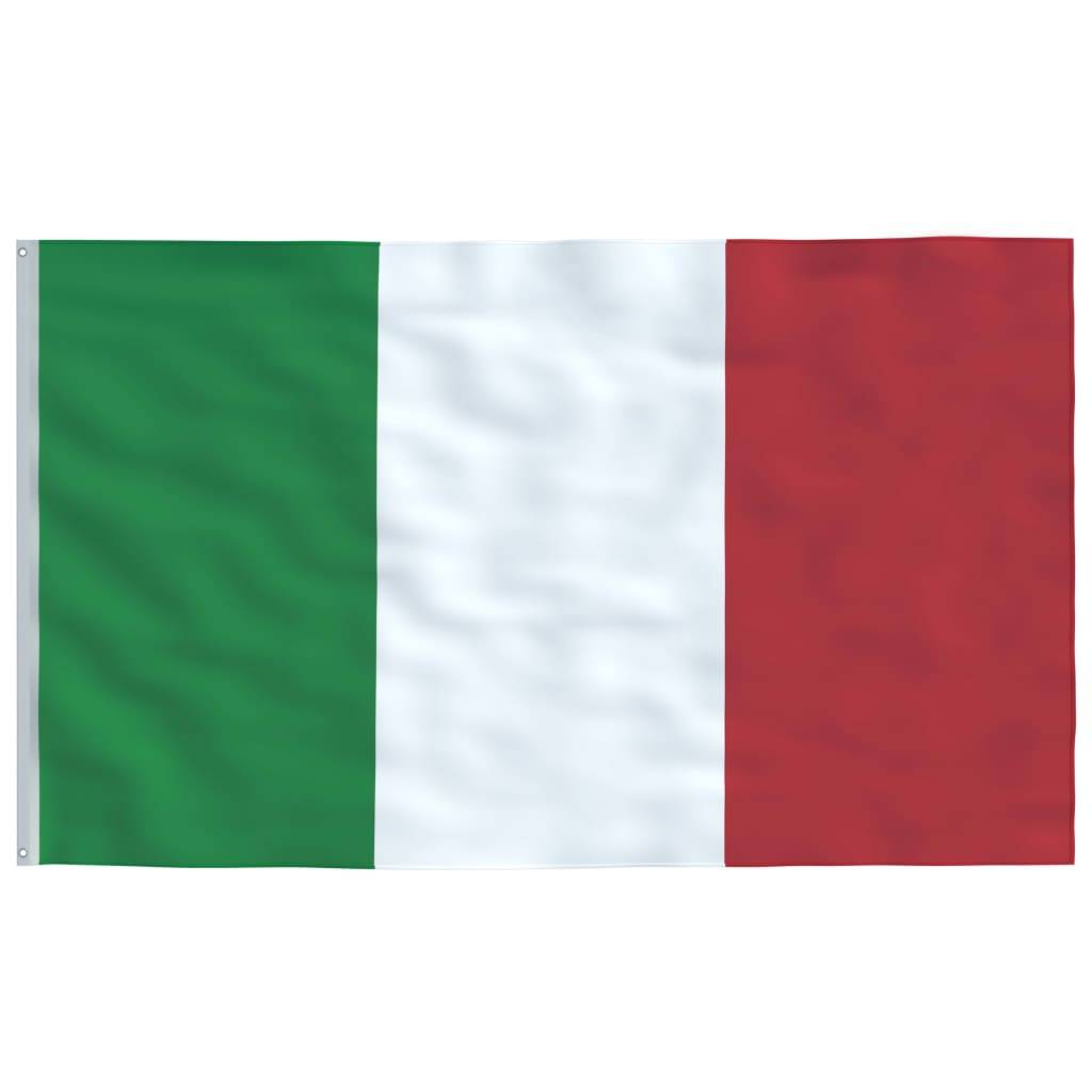 vidaXL Flagge Italiens mit Mast 5,55 m Aluminium
